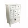 Wooden Chest with 8 Drawers and 2 Door Cabinets, White