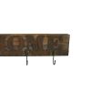 Traditional Wooden Rustic Plaque with Home Engraved, Set of 2, Brown