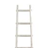 Transitional Style Wooden Decor Ladder with 6 Steps, White