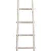 Transitional Style Wooden Decor Ladder with 6 Steps, White