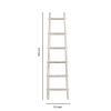 Transitional Style Wooden Decor Ladder with 6 Steps, White