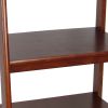 3 Tier Wooden Storage Ladder Stand with Open Back and Sides, Brown