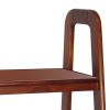 3 Tier Wooden Storage Ladder Stand with Open Back and Sides, Brown