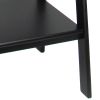 3 Tier Wooden Storage Ladder Stand with Open Back and Sides, Black