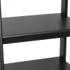 3 Tier Wooden Storage Ladder Stand with Open Back and Sides, Black