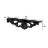 Hand Carved Wooden Wall Shelf with Floral Design Display, Black