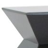 Contemporary Style Faceted Pedestal with Square Top, Black