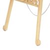 Traditional Style Wooden Easel with Scrollwork Details, Antique White