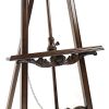 Traditional Style Sandy Easel with Angular Legs, Brown