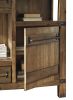 2 Drawer and 1 Door Accent Cabinet with 2 Open Compartments, Brown