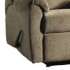 Fabric Upholstered Zero Wall Recliner with Pillow Top Armrests, Beige