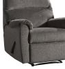 Fabric Upholstered Zero Wall Recliner with Pillow Top Armrests, Gray