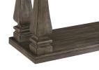 Rectangular Wooden Sofa Table with Square Baluster Legs, Gray