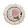 4 Piece Transitional Plate Design Wall Decor with Nature Theme, Multicolor