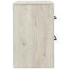 Transitional Wooden Two Drawer Setup Nightstand with Bar Handles, White