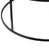 Round Metal Frame Side Table with Tubular Legs, Dark Brown
