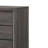 5 Drawer Transitional Chest with Chamfered Feet and Curved Handles, Gray
