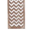 Table Lamp Set of 2 with Chevron Pattern and Mirror Inlay,Brown and Silver