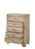 Wooden Chest with 5 Storage Drawers, Brown