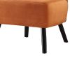 Upholstered Armless Accent Chair with Flared Back and Button Tufting, Orange
