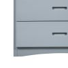 Transitional Wooden Chest with 4 Drawers and Recessed Handles, Gray