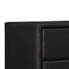 5 Drawer Leatherette Wooden Frame Chest with Tapered legs, Black