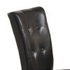 Faux Leather Upholstered Side Chair with Button Tufting, Set of 2, Brown