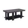 Wood and Metal 3 Piece Cocktail Table Set, Gray and Black