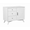 Wooden Accent Cabinet with 3 Drawers and 1 Door, White