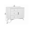 Wooden Accent Cabinet with 3 Drawers and 1 Door, White