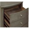 Wooden Nightstand with 3 Spacious Drawers and Knobs, Gray