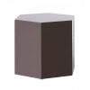 Contemporary High Gloss Hexagonal Wooden End Table, Medium, Gray