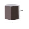 Contemporary High Gloss Hexagonal Wooden End Table, Medium, Gray