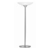 3 Way Torchiere Floor Lamp with Frosted Glass shade and Stable Base, White