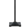 Metal Body Floor Lamp with Fabric Tapered Bell Shade, Beige and Black
