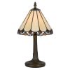 Tree Like Metal Body Tiffany Table lamp with Conical Shade,Bronze and Beige