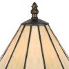 Tree Like Metal Body Tiffany Table lamp with Conical Shade,Bronze and Beige