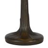 Tree Like Metal Body Tiffany Table lamp with Conical Shade,Bronze and Beige