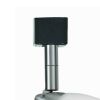 Metal Track Light with Interchangeable Round Glass Shade, Silver and White