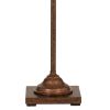 60 Inch Metal Downbridge Design Floor Lamp with Caged Shade, Rustic Bronze