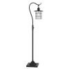 60 Inch Metal Downbridge Design Floor Lamp with Caged Shade, Dark Bronze