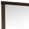 37 Inch Mirror with Rectangular Wooden Frame, Brown
