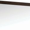37 Inch Mirror with Rectangular Wooden Frame, Brown