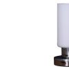 Cylindrical Glass Shade Table Lamp with Touch Switch, White