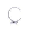 Metal C Shaped Table Lamp with USB Plugin, White