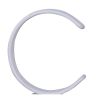 Metal C Shaped Table Lamp with USB Plugin, White