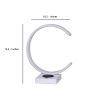 Metal C Shaped Table Lamp with USB Plugin, White