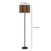 Fabric Wrapped Floor Lamp with Dotted Animal Print, Brown and Black