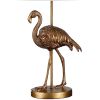 Polyresin Standing Flamingo Design Table Lamp with Round Base, Gold