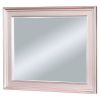 64 Inch Contemporary Style Wooden Frame Mirror, Rose Pink